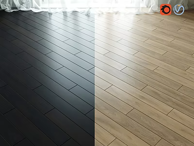 Two Tone Wooden Flooring Design With Dark And Light Color Tones For Home Interior 3d model