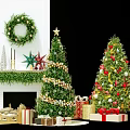Christmas Decorative Living Supplies Including Trees Wreath Gifts Candles And Lanterns