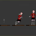 Pink Haired Character And Small Creature On Hexagonal Bases Red Coat Black Skirt Various Poses