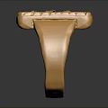 Golden Ring Design With Square Top And Carved Decorative Pattern 3d model