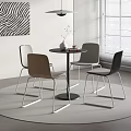 Modern leisure tables and chairs 3d model
