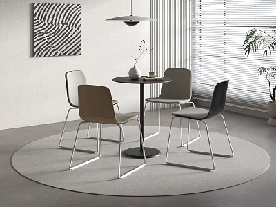 Modern leisure tables and chairs 3d model