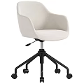 Modern Fabric Upholstered Leisure Chair With Adjustable Height Swivel Base And Multiple Color Choices