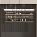 Modern Wine Cabinet with Whiskey Bottles Glasses and LED Strip Lighting
