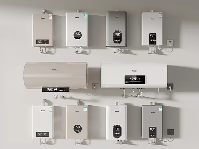 Modern Wall Mounted Household Appliances With Various Colors And Different Designs For Home Use 3d model