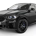 BMW X6 Black Sports Activity Coupe With Sport Wheels And Sleek Roofline