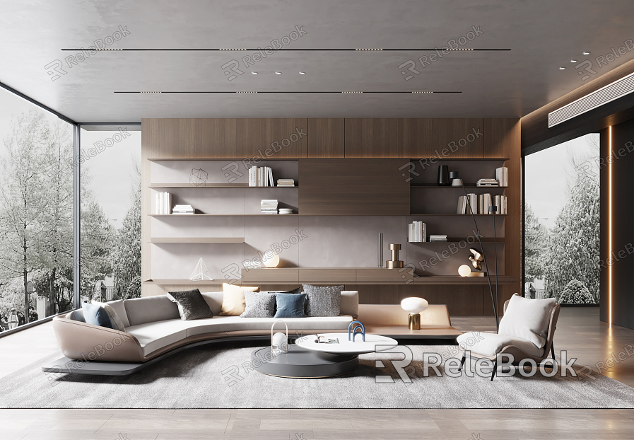 modern living room model