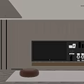 Modern TV background wall 3d model