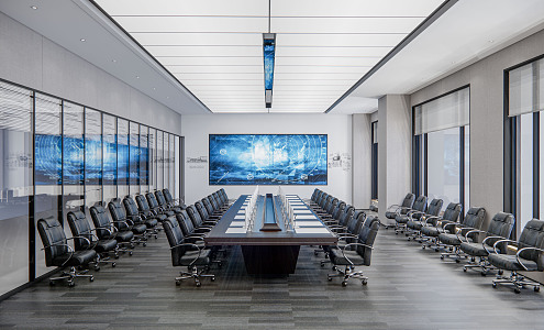 Modern Conference Room Space 3d model