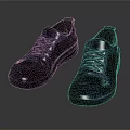 Black Casual Lace Up Shoes with Sleek Modern Design and Comfortable Thick Sole