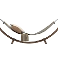 Garden Hammock With Wooden Stand Pillows And Cozy Blanket For Outdoor Relaxation