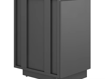 Modern Gray Sideboard With Sleek Design And Cabinet Doors For Dining Area 3d model