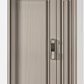 Modern Security Doors With Different Designs Metal Finish Handle And Lock 3d model
