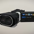 JVC Digital Camcorder With Black Design And LCD Screen 3d model
