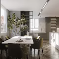 Elegant Modern Kitchen Interior With Gray Cabinets Wooden Island And White Countertop