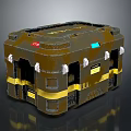 Heavy Duty Metal Storage Case With Yellow Stripes Blue Indicator And Secure Latches