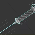 Retro Syringe 3d model