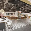 Wa Le Men Frog Restaurant With Fresh Concept And Golden Circular Decor