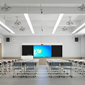 modern classroom 3d model