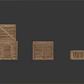 Wooden Storage Boxes For Household Use With Different Sizes And Shapes