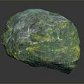 Natural Wood Stone Featuring Green Yellow Hues And Textured Surface Design