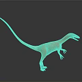 3D Dinosaur Character Standing Pose Model With Orange Body White Tail Green Head And Claws
