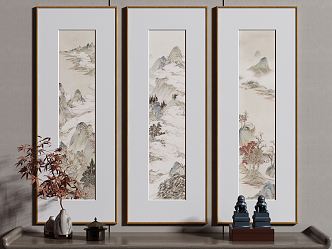 New Chinese Decorative Painting Hanging Painting 3d model