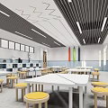 Modern Classroom Art Classroom 3d model