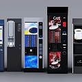 Commercial Coffee Vending Machines With Various Modern Designs And Automatic Dispensing Features 3d model