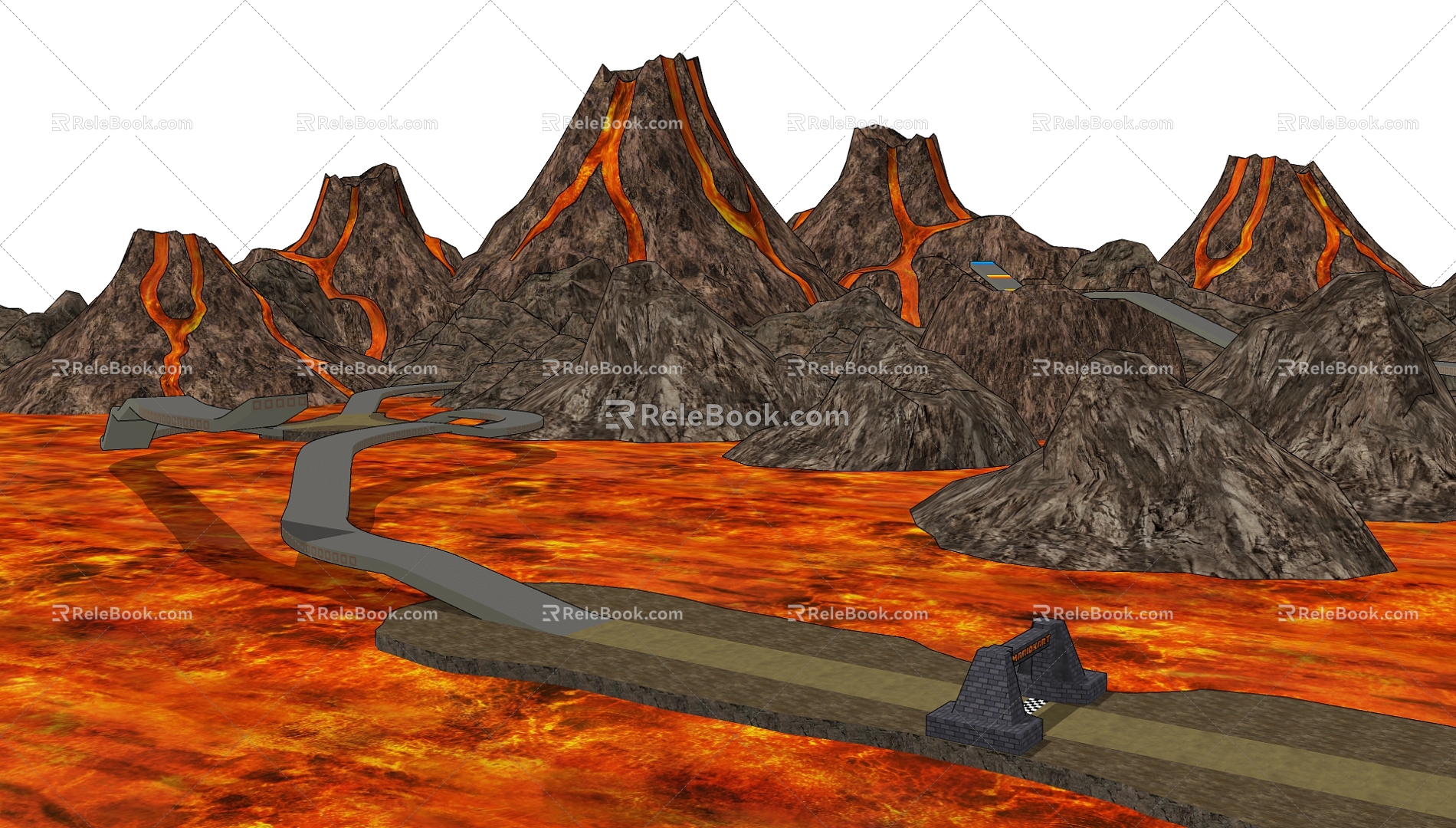 Volcano 3d model