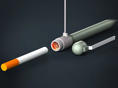 Detailed View Of Pen Components Including Nib Barrel Cap And Ink Cartridge 3d model