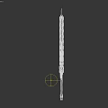 Futuristic Mechanical Sword Weapon With Metal Construction Blue Pipes And Gear Design