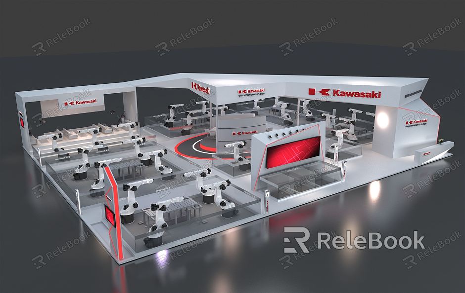 Modern Exhibition Engineering Machinery Exhibition Booth Exhibition Hall Exhibition Temporary Exhibition Expo model