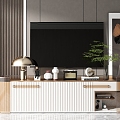 Modern Style TV Cabinet Side Cabinet 3d model