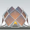 Modern Architecture Public Architecture Petal Architecture Lotus Architecture Special-shaped Architecture Curved Surface Architecture Holy Fire 3d model