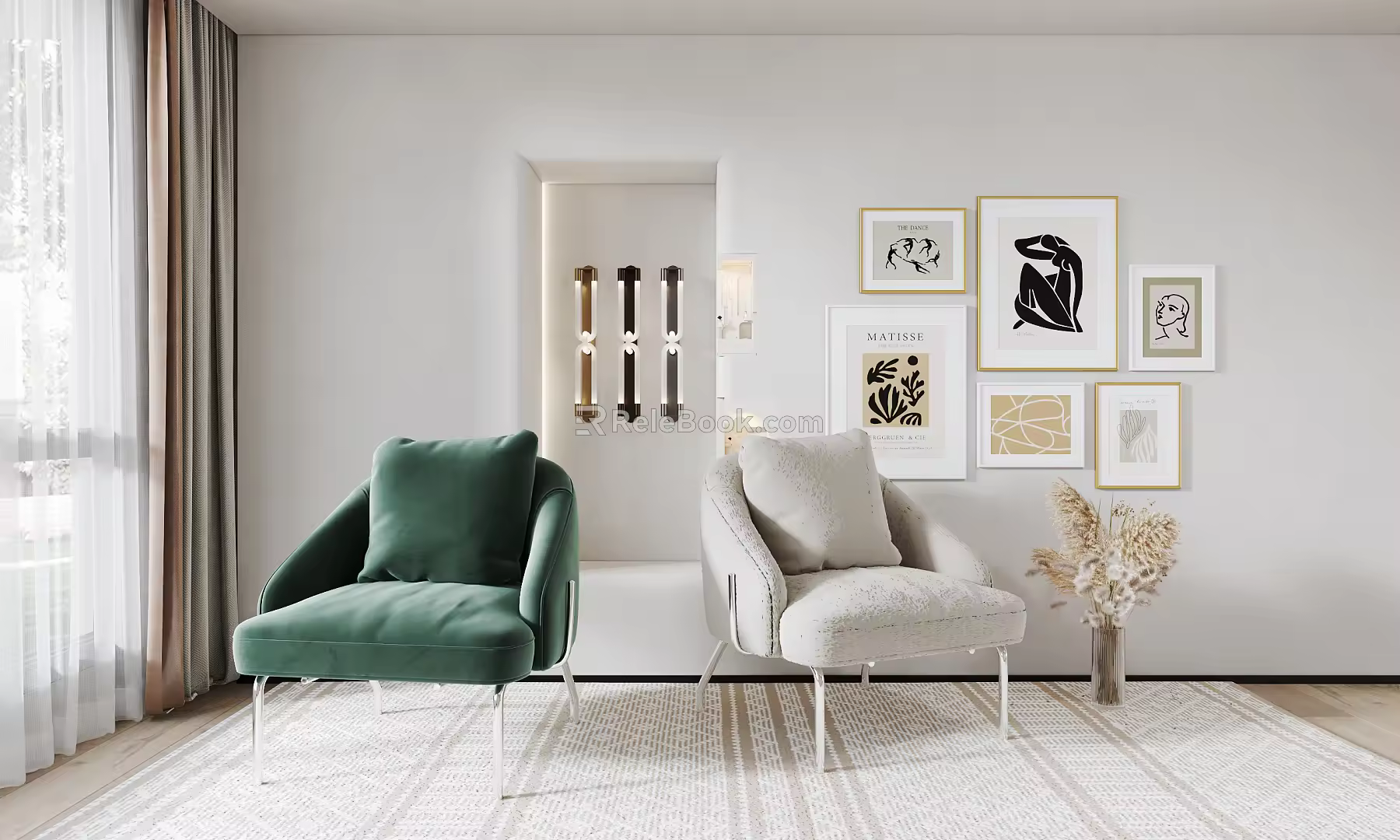 Modern single sofa 3d model