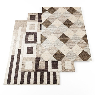 modern square carpet 3d model