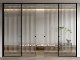 Modern Sliding Door Glass Sliding Door Changhong Glass Sliding Door Glass Door Sliding Door Very Narrow Glass Door Balcony Door 3d model