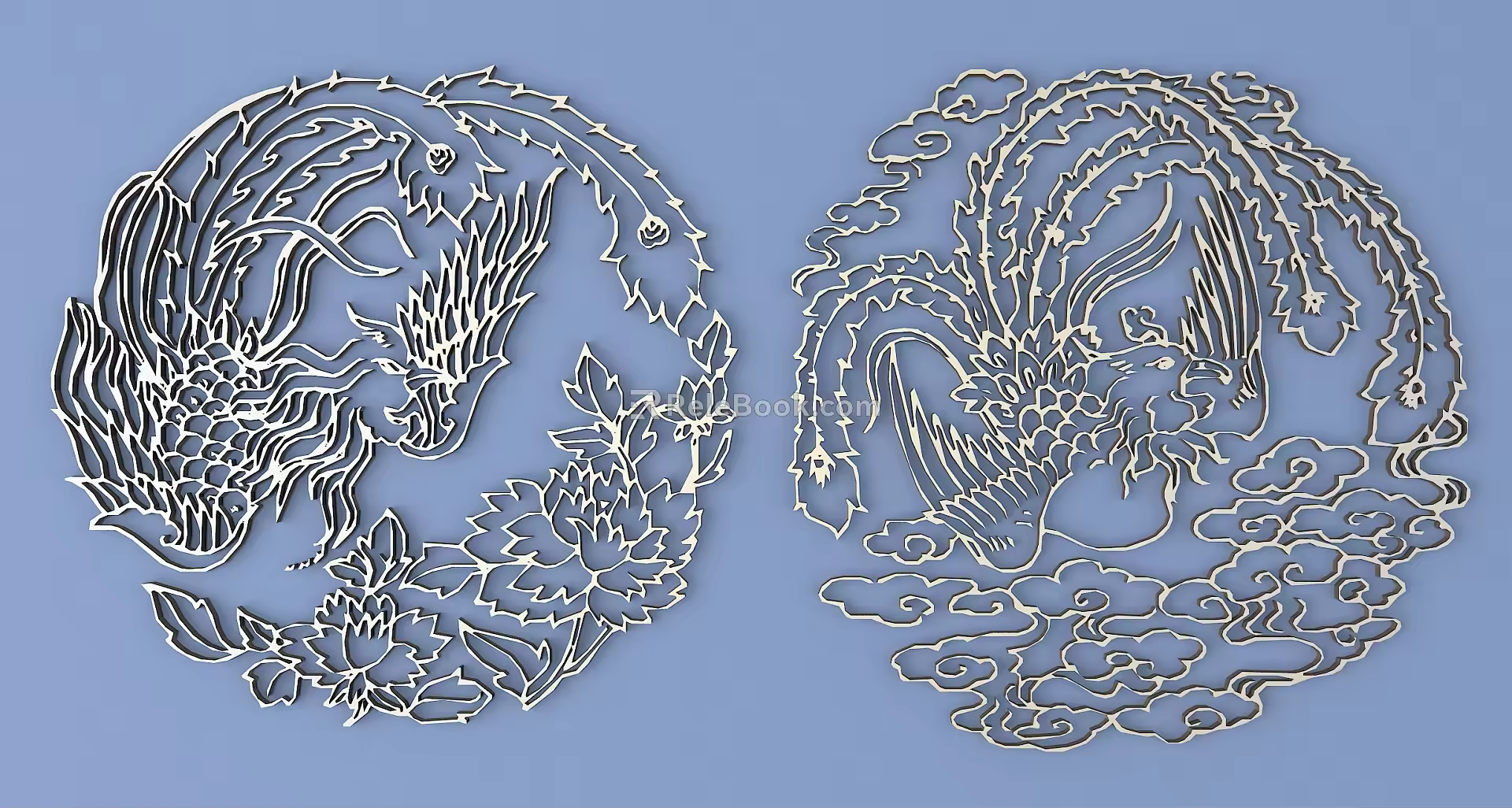 Metal Carved Traditional Pattern Carved Pattern 3d model