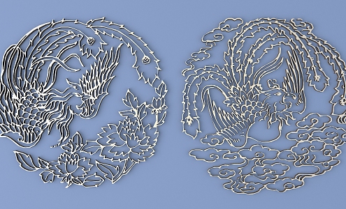 Metal Carved Traditional Pattern Carved Pattern 3d model