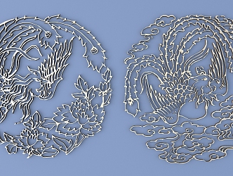 Metal Carved Traditional Pattern Carved Pattern 3d model