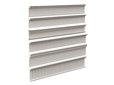 Decorative Gypsum Cornice Molding With Various Styles For Interior Architectural Design 3d model
