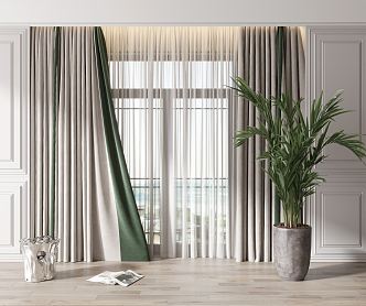 Modern Curtains 3d model