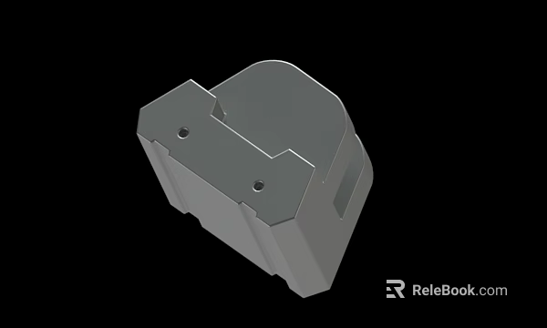 Gray Industrial Mechanical Component With Structural Holes And 3D Design Features 3d model 