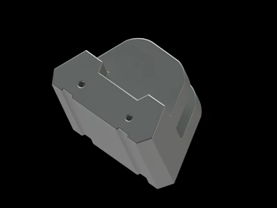 Gray Industrial Mechanical Component With Structural Holes And 3D Design Features 3d model