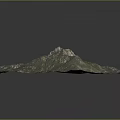 3D Terrain Model Displaying Square Shaped Mountainous Landscape With Detailed Topographic Features 3d model