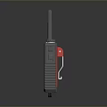Weapon Handheld Tactical Device Featuring Red Frame Yellow Screen And Antenna