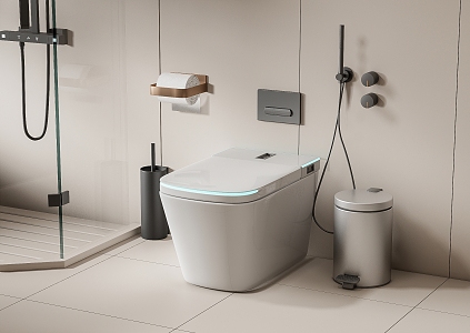 Smart toilet 3d model