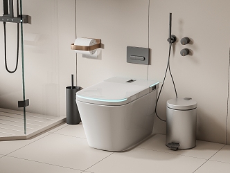 Smart toilet 3d model