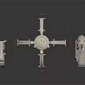 Detailed Aerospace Mechanical Models Featuring Metallic Texture And Complex Structure For Space Exploration